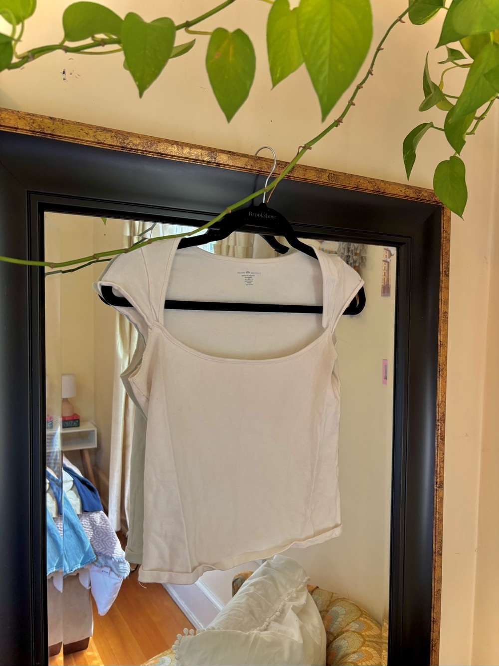 Brandy Melville Cream Square Neck Tank Top